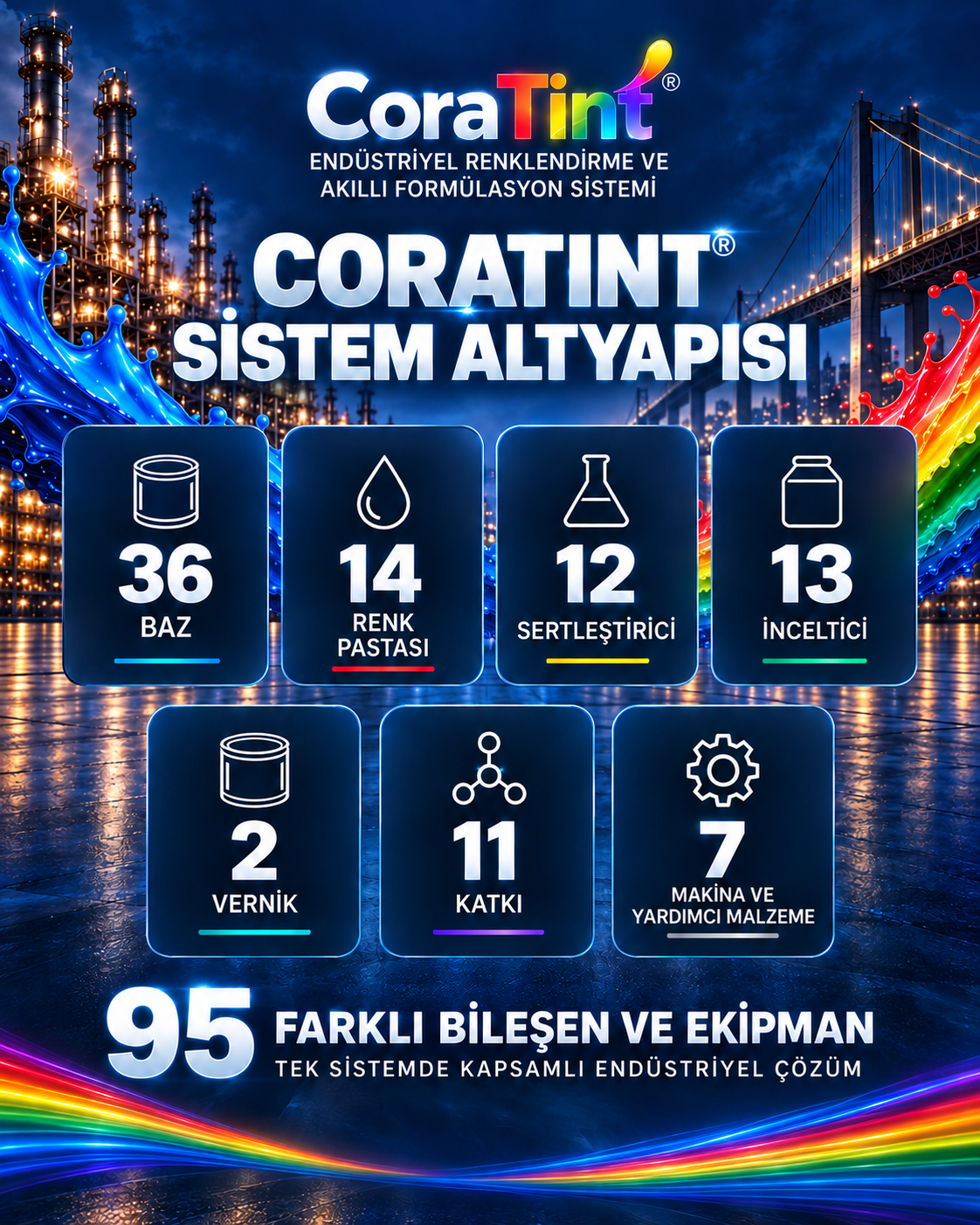 CoraTint tanıtım görseli: renk ve formülasyon